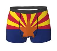 Men'S Arizona Flag Print Underwear Boxer Briefs,Men'S Ultra Comfortsoft Underwear,Breathable Stretch Underpants Black