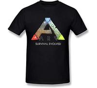 Men's Ark Survival Evolved Game Logo Poster Black T Shirt