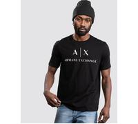 Men's Armani Exchange A|X Logo Mens T-Shirt - Black - Size: 42