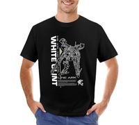 Men's Armored Core 4 - Line Ark - Mech - White Glint - Negative T-Shirt Graphics t Shirtummer Tops Mens Clothing