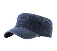 Men's Army Cap Cotton Cadet Hat Military Flat Top Trucker Dad Hat Classic Adjustable Baseball Cap Breathable Outdoor Sport UK Size Camouflage Flat Cap Military Caps for Men