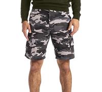 westAce Mens Army Cargo Shorts Military Camo Relaxed Casual 100% Cotton Classic Utility 6 Pockets Summer Beach Golf Flex Cargo Work Combat Work Chino Half Pants All Waist Size 32W-44W (Grey Camo, 40)
