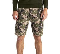 Mens Army Cargo Shorts Military Camo Relaxed Casual 100% Cotton Classic Utility 6 Pockets Summer Beach Golf Flex Cargo Work Combat Work Chino Half Pants All Waist Size 32W-44W (Olive Camo, 42)