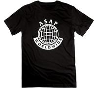 Men's ASAP Mob Logo ASAP Rocky Lord Cotton Casual Funny Unisex 100% Cotton Short-Sleeve T-Shirts Black XL