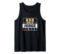 Mens Ask Before You Judge Special Education for A SpEd Teacher Tank Top