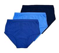 Mens Assorted BLUES Y Fronts Underpants Y-Fronts - 100% Cotton - 6 Pairs - LARGE