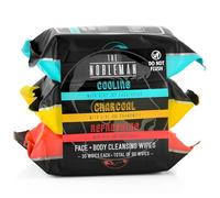 Men's Assorted Cleansing Wipes- Cooling/Charcoal/Refreshing - 3 Pack (90ct)