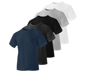 Mens Assorted T-Shirts Iron Mountain Crew Neck Short Sleeve Tee Tshirt Pack of 5