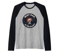 Mens Astronomy Dad Astronomer Daddy Telescope Papa Fathers Day Raglan Baseball Tee