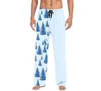 Men's Athletic Jogger Pants, Slim Fit Stretch Sweatpants, Drawstring Casual Jogging Trousers, Comfortable Elastic Waist Tapered Pants, Lightweight Fleece Lined Lounge Pants for Men Blue