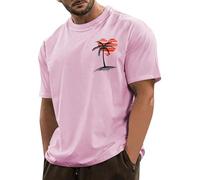 Men's Athletic T-Shirt Quick Dry Breathable Running Workout Shirts Crewneck Performance Training Fitness Tee Sportwear Tshirts Hoodies （XL Pink