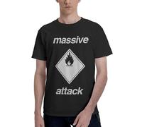 Men's Attack Hop Music Band Massive Cotton T-Shirts Classic Crewneck Short Sleeves Simple&Versatile Daily Commute Essential Black XL