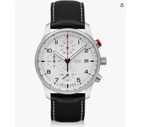 Men's Audi Chronograph watch - silver white Four Rings collection 3102200100