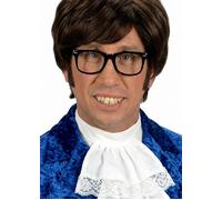 Mens Austin Powers Style 60s Thick Black Framed Glasses 1960s Fancy Dress