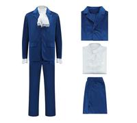 Mens Austin Swinger Powers Costume 60s Groovy Costume Suit Halloween Fun Fancy Dress Outfit Blue XS