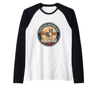 Mens Australian Shepherd Dad Like A Regular Dad But Cooler Raglan Baseball Tee