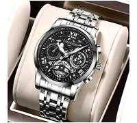 Men's Automatic Movement Watch Mechanical Wrist Watch with Hollow Design for Men Wedding Every Day Wearing