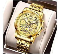 Men's Automatic Movement Watch Mechanical Wrist Watch with Hollow Design for Men Wedding Every Day Wearing