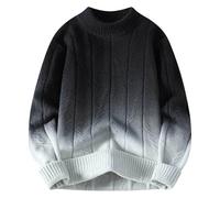 Men's Autumn Winter Loose Sweater Loose Cardigan Winter Wool, grey, 3XL