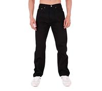 MENS AZTEC BASIC STRAIGHT LEG REGULAR FIT JEANS by AZTEC JEANS 36 Short Black
