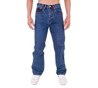 MENS AZTEC BASIC STRAIGHT LEG REGULAR FIT JEANS by AZTEC JEANS 36 X-Short Stonewash
