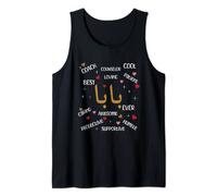 Mens Baba Arabic Calligraphy Father's Day Daddy Papa Gift Tank Top