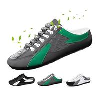 Mens Backless Slip on Shoes, Mens Backless Sports Shoes Half Drag Sneakers Casual Mule Sneakers Walking Outdoor Hiking Loafers (44EU,Grey)
