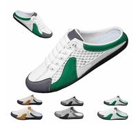 Men's Backless Sneakers,Mesh Trendy Slip On Mule Sneakers,Summer Casual Comfortable Mesh Breathable Slip On Mules (1pcs-A,8)
