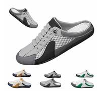 Men's Backless Sneakers,Mesh Trendy Slip On Mule Sneakers,Summer Casual Comfortable Mesh Breathable Slip On Mules (1pcs-C,7)