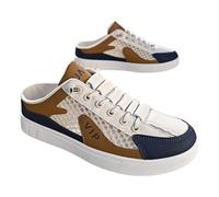 Men's Backless Sneakers,Mule Open Back,Mesh Mules Summer Backless Trainers Lightweight Breathable Mesh Sneaker,Casual,for Beach,Daily Outing,Shopping,Work Beige