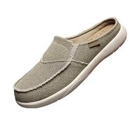 Men's Backless Sneakers,Mule Open Back Outdoor All-Match Casual Mule Sneaker,Summer Slip-On Men Sports Slippers,Lightweight,Fashionable,for Daily Outing,Shopping,Work Brown
