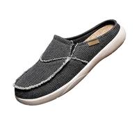 Men's Backless Sneakers,Mule Open Back Outdoor All-Match Casual Mule Sneaker,Summer Slip-On Men Sports Slippers,Lightweight,Fashionable,for Daily Outing,Shopping,Work Black