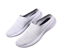 Men's Backless Sneakers,Open Back Sneakers for Men,Lightweight Breathable Mesh Mules Summer Trainers,Slip-On,Comfort,for Casual Walking,Daily Outing Gray