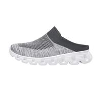 Men's Backless Trainers,All Match Casual Open Back Sneakers,Lightweight Breathable Mesh Backless Sneakers,Arch Support,Non Slip,Slip-On,for Daily Outing,Shopping,Work Off-White