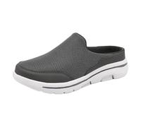 Men's Backless Trainers,Outdoor Casual Open Back Sneakers,Mesh Slip On Mule Shoes Breathable,Non Slip,Soft,Hand-Free,for Hiking,Camping,Hiking and Backpacking Gray