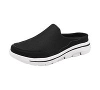 Men's Backless Trainers,Outdoor Casual Open Back Sneakers,Mesh Slip On Mule Shoes Breathable,Non Slip,Soft,Hand-Free,for Hiking,Camping,Hiking and Backpacking Black