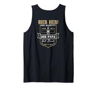 Mens Backprint beer Her Majesty of Papa is thirsty Tank Top
