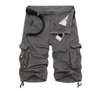 Mens Baggy Cargo Shorts,Mens Tactical Shorts,Breathable Lightweight Shorts With Zip And Button Fly,Durable Work Pants Quick Dry Workwear Cargo Bottoms With Multip Pockets For Hiking, Belt Not Include