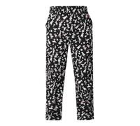 Men's Baggy Chef Pants Elastic Waist Kitchen Trousers Floral Printed Hotel Restaurant Work Pants Loose Fit Graphic Trousers Black