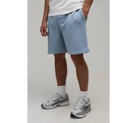 Men's Baggy Drop Crotch Mid Length Short | Dusty Blue | Size Medium | BOOHOOMAN