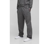 Men's Baggy Fit Premium Heavyweight Man Script Joggers | Charcoal | Size Small | BOOHOOMAN