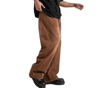 Men's Baggy Jean Vintage Hip Hop Jeans Causal Dance Skateboard Denim Pants, Brown, XL