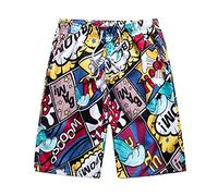 Men's Baggy Quick-Drying Shorts Men's Boxer Shorts Tropical Print Style Swimming Shorts with Pockets Elastic Drawstring Sports Shorts Training Shorts Summer Men Athletic L-4XL, Multicoloured 51, XXXL