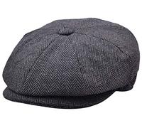Mens Baker Boy Hat (57 cm) Grey