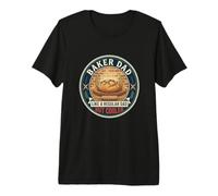 Mens Baker Dad Baking Bread Kitchen Father's Day Premium T-Shirt