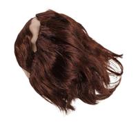 Men's Bald Cap Wig Short Straight Hair Brown Costume Character Styling | Synthetic Fibre, Breathable Net Base, Bionic Knotted Roots, Suitable for Halloween Parties, Theatre Teachers and Photo