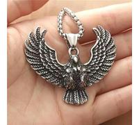 Men's Bald Eagle Pendant Necklace Punk Rock Biker Jewelry Box Chain 24"