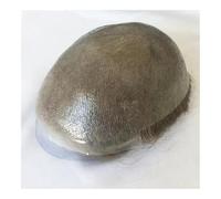 Men's bald wig Hairline Thin Skin Base Loop Replacement System Human Hair Men Toupee Capillary Prosthesis Hair Pieces For Male Wig Bald cap(Darkest Brown,7x9)