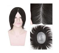 Men's Baldness Cover Wig 8inch Straight Hair System Units 0.08mm PU Thin Skin Men's Hair Prosthesis Hairpieces 110% Density 8×10" Natural Indian Human Hair Men's Toupee Men's Bald Covering Wig