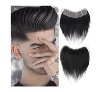 Men's Baldness Cover Wig Synthetic Hairline Toupee for Men V Style Front Toupee Wig Thin Skin Base Natural Mens Hairpieces Hair Replacement System Synthetic Wig Men's Daily Travel Wig(4 * 16)